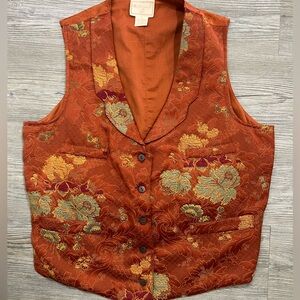 April Cornell Waistcoat Brocade Vest Size Large